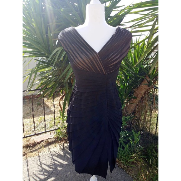 Adrianna Papell Dresses & Skirts - Adrianna Papell Petite Black Tiered Evening Dress
